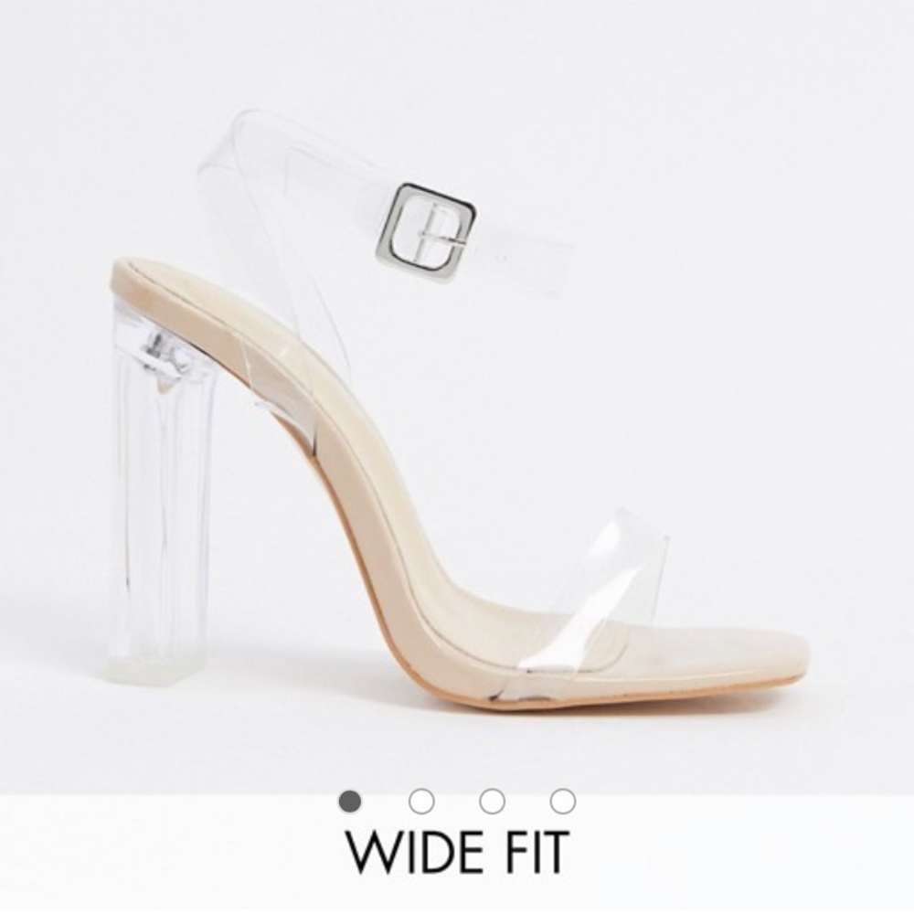 COPY - ASOS Public Tribute clear / nude heels 7W